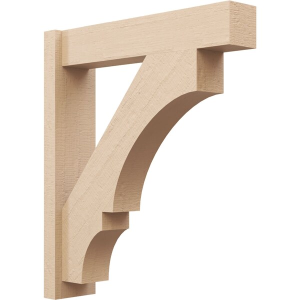 Ekena Millwork 6-in W x 26-in D x 30-in H Balboa Block Rough Cedar Woodgrain TimberThane Outlooker, Primed Tan OUTUR060X26X30BOA44RCPR - main